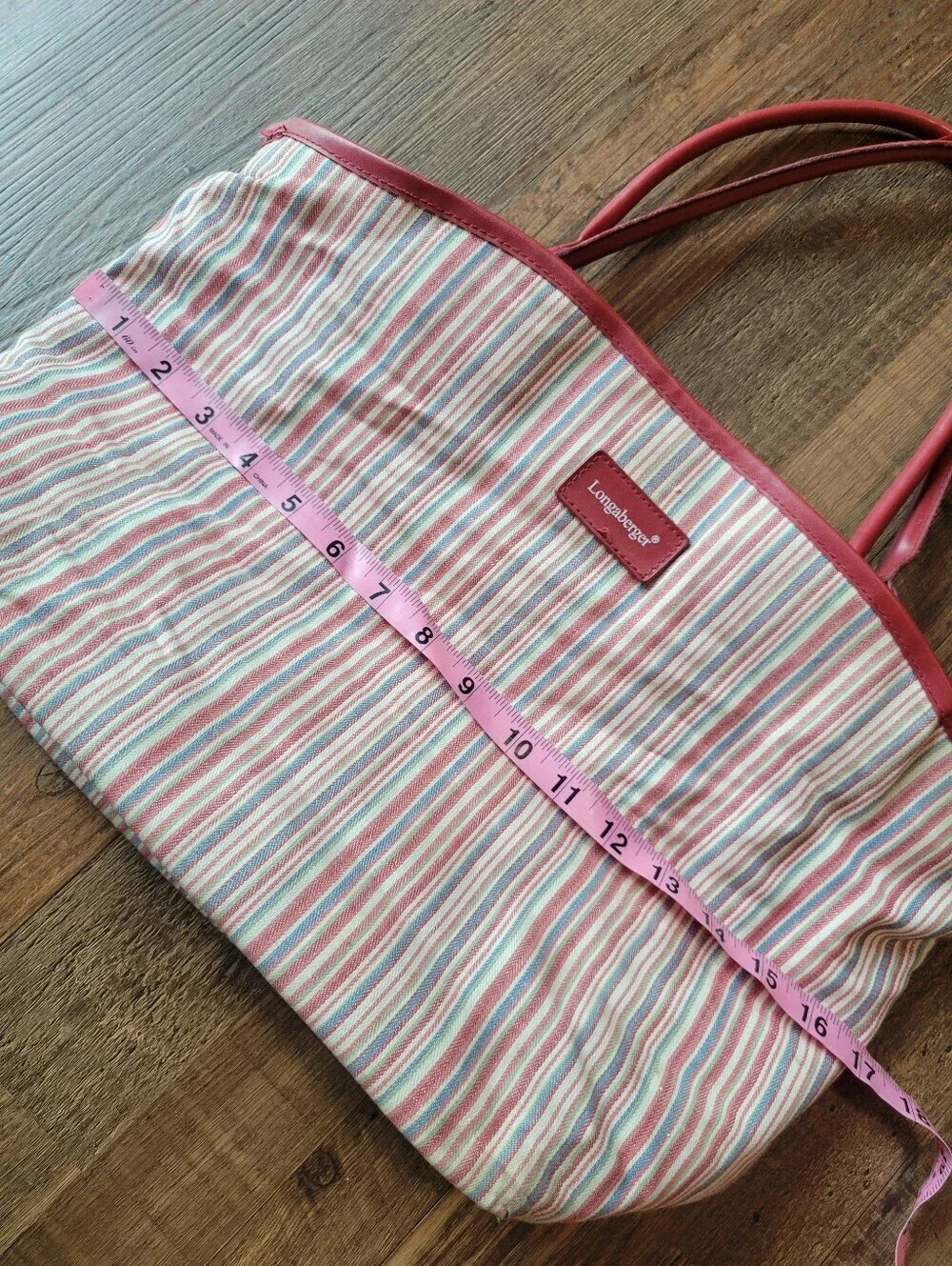 Vintage Lonaberger Market Stripe 4 Piece Set - Totes, Cosmetic Bag, Water Bottle